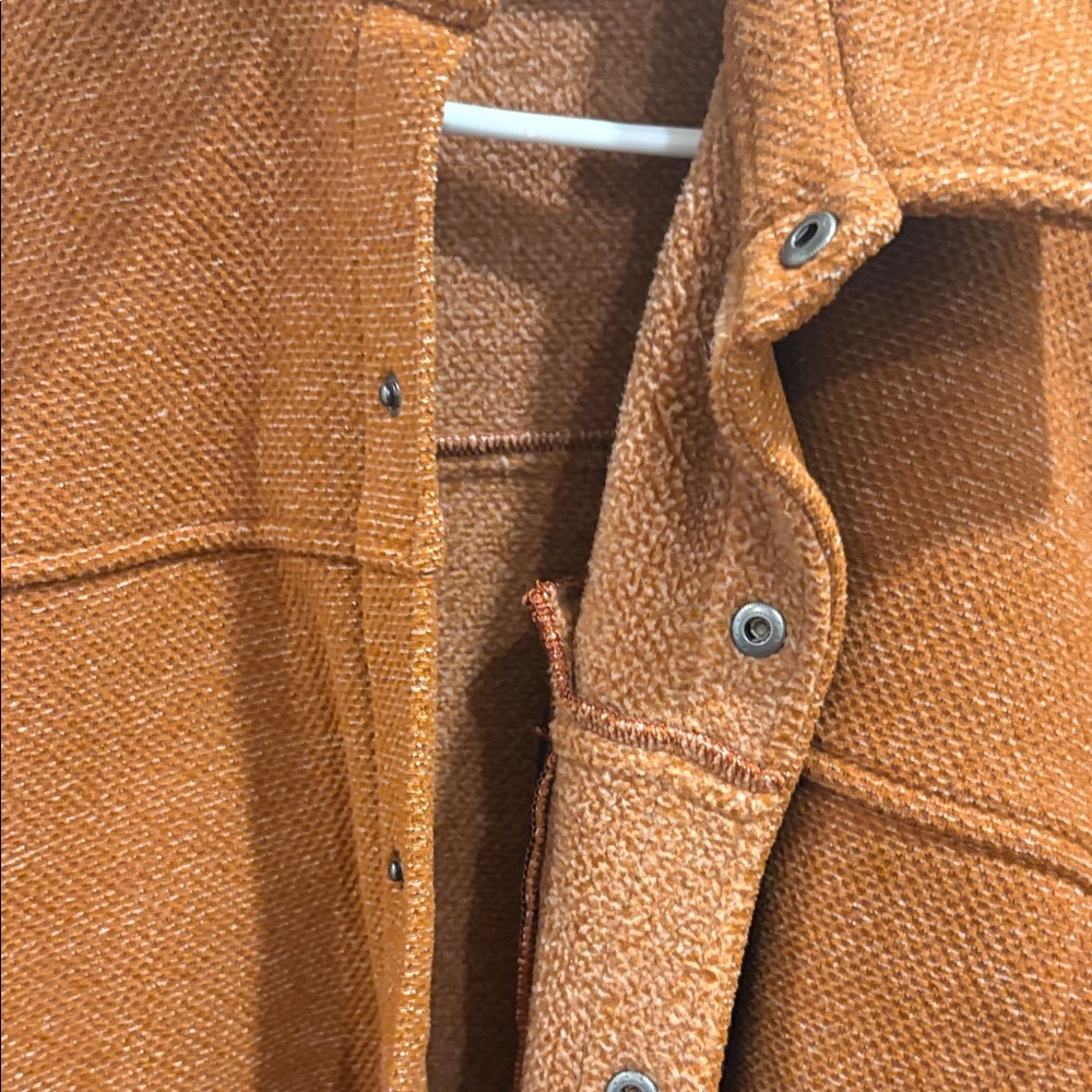 Sleek Burnt Orange Men's Shirt Jacket Sitka brand - Picture 3 of 5